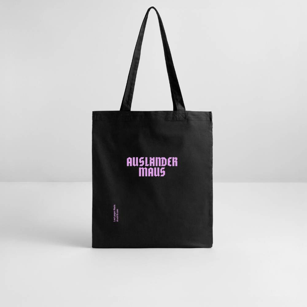 Ausländer Maus "Fraktur" Totebag - Schwarz