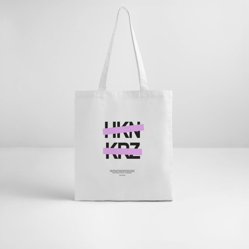 -H-K-N-K-R-Z- Totebag - Weiß